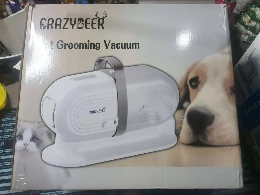 Crazydeer B1 Pet Grooming Vacuum Kit & Professional Hair Clipper System 2.0L